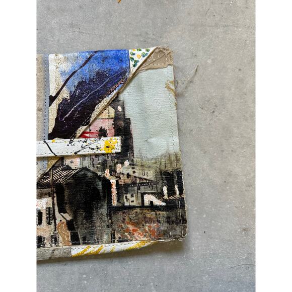 Anthropologie Painted Canvas Clutch Purse - Picture 4 of 16